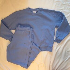 Aritzia TNA Sweatfleece Set Dayflower Blue
